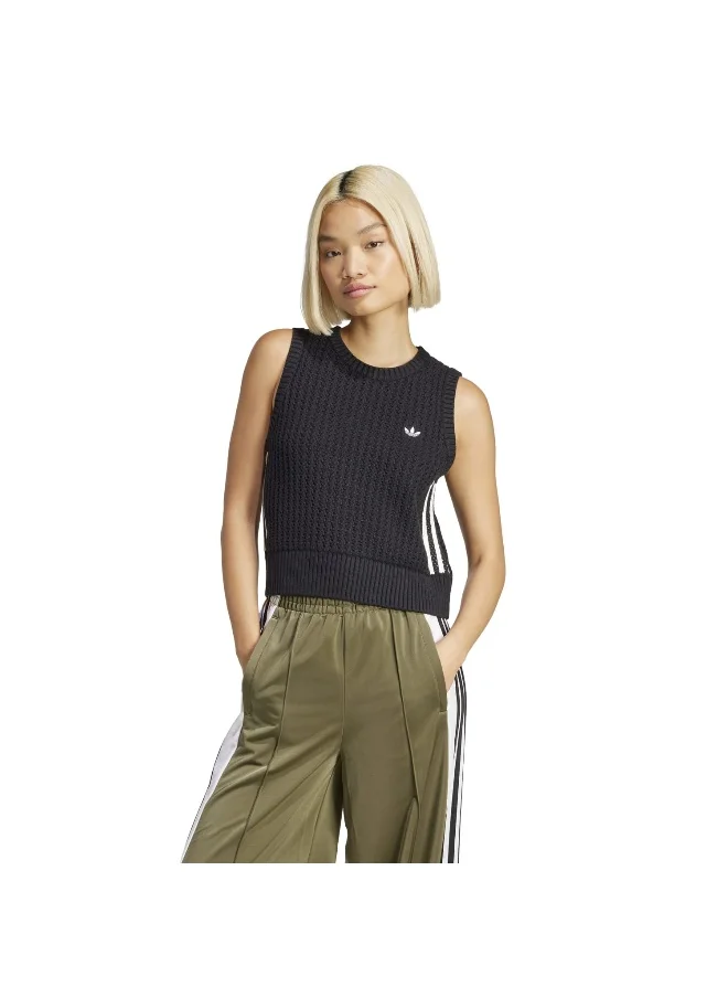 اديداس اوريجينالز adidas KNITTED VEST Black Originals Women JACKETS