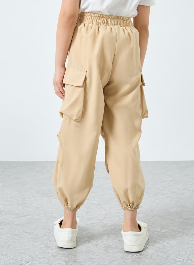ستايلي جوغر سادة بجيوب كارغو وخصر مطاطي - Image 4
