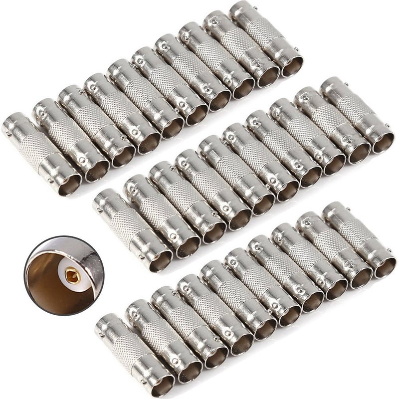 exgoofit BNC Connector Pack 30pcs BNC Female to Female Straight Coupler Adapter for CCTV Camera Survelliance System - Image 5