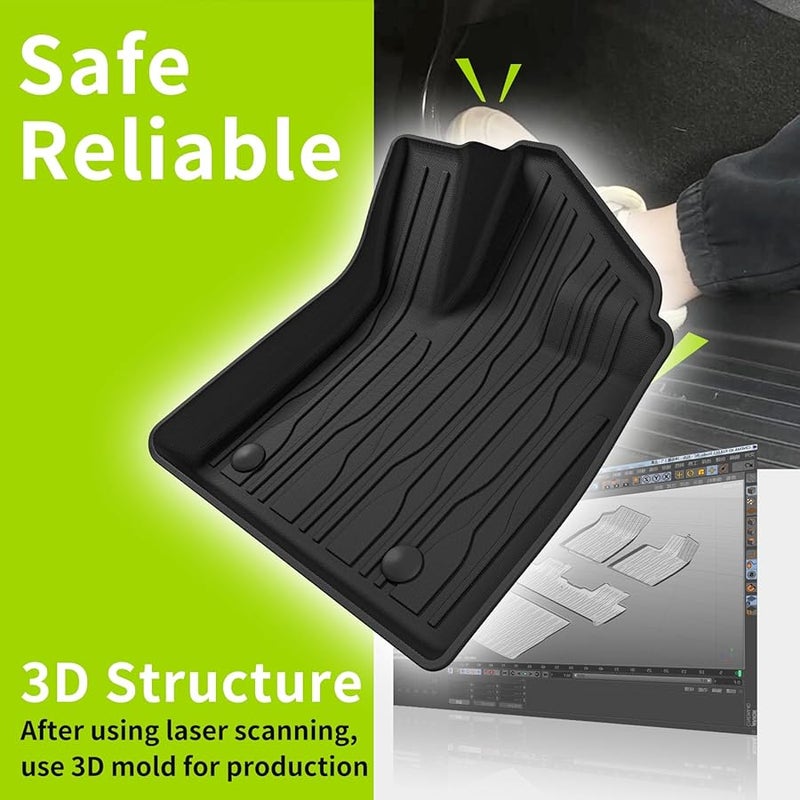Custom Fit TPE Trunk Mat For BYD Atto 3 Yuan Plus All Weather Waterproof - Image 4