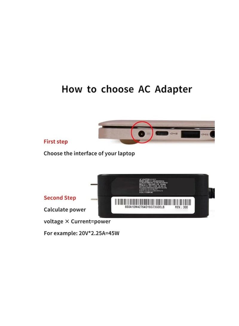 Terabyte Charger Adapter for Lenovo Laptop 20V 3.25A USB Type-C for Thinkpad,Yoga X270,Chromebook C630, HP, Dell XPS, Acer,Asus,For Samsung Galaxy more Type C Devices - Image 2