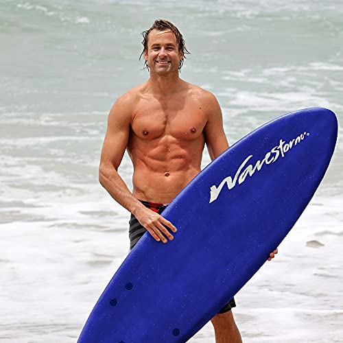 Wavestorm -Soft Top Foam 5'6" Surfboard/Fish Swallow Tail Surfboard for Beginners and All Surfing Levels Youth Complete Set Includes Leash and Multiple Fins, Blue (AZ21-WSSF560-BLU-1PK) - Image 3