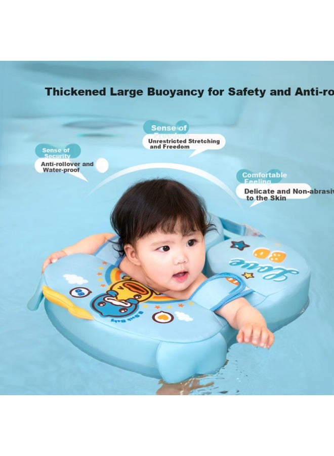 B.duck Baby Swimming Armpit Ring Newborn Safe Stable Non-flip Anti-choking Water-proof Non-inflatable Lifebuoy - Image 2