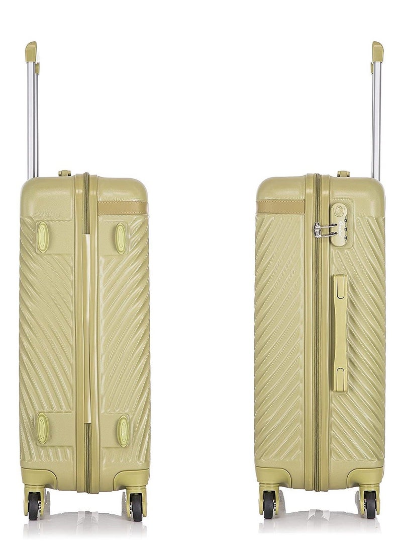 سيناتور حقيبة سفر صلبة بعجلات دوارة للجنسين من بلاستيك  خفيفة الوزن بلون أخضر شاي - Image 3