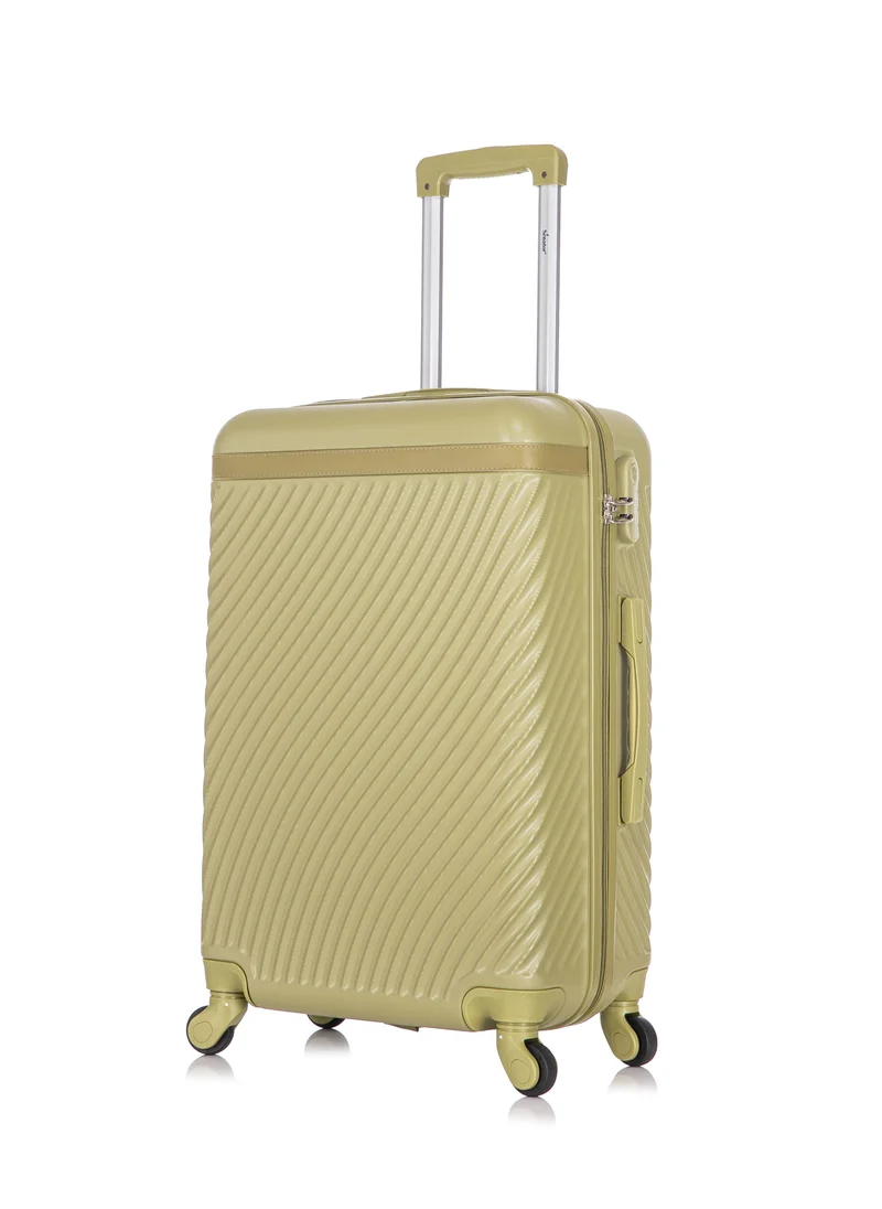 سيناتور Hard Case Travel Bag Luggage Trolley For Unisex ABS Lightweight Suitcase with 4 Spinner Wheels KH1065 Tea Green