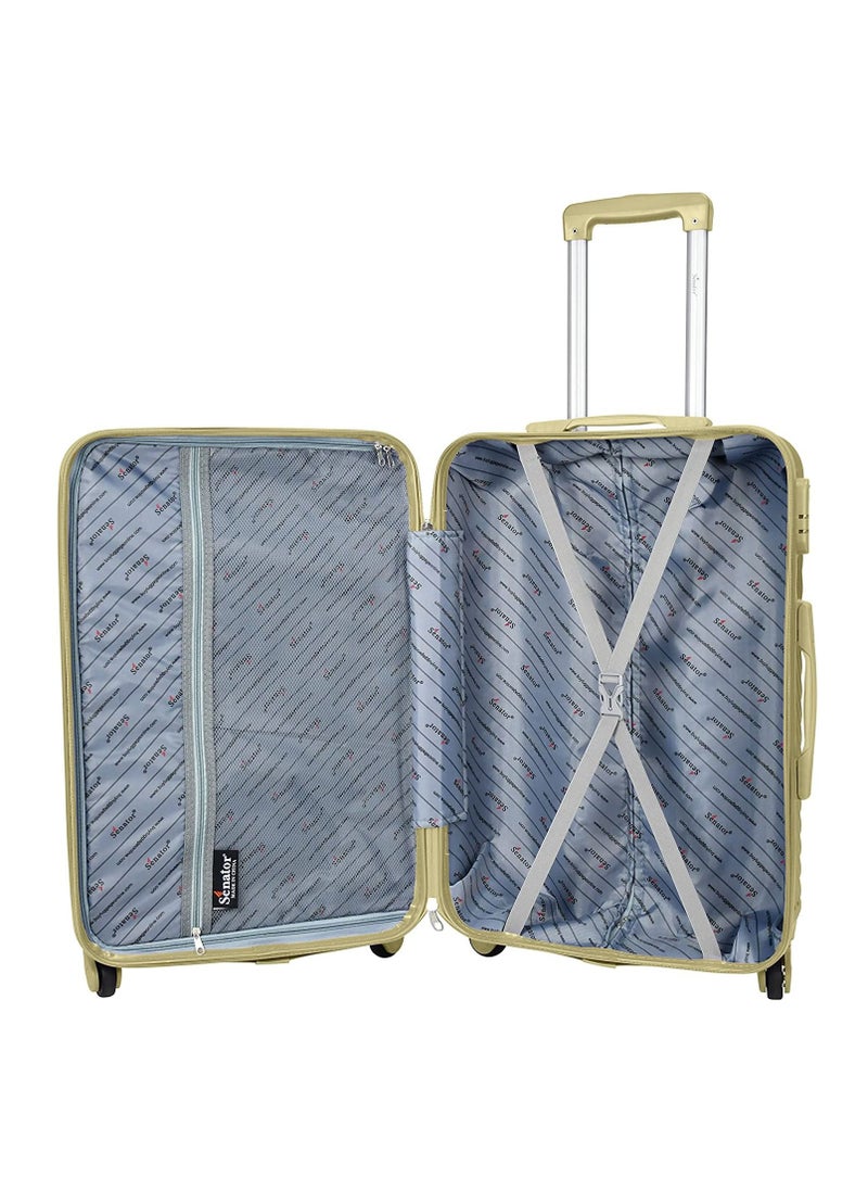 SENATOR - Hard Case Travel Bag Luggage Trolley For Unisex ABS Lightweight Suitcase with 4 Spinner Wheels KH1065 Tea Green - Image 1