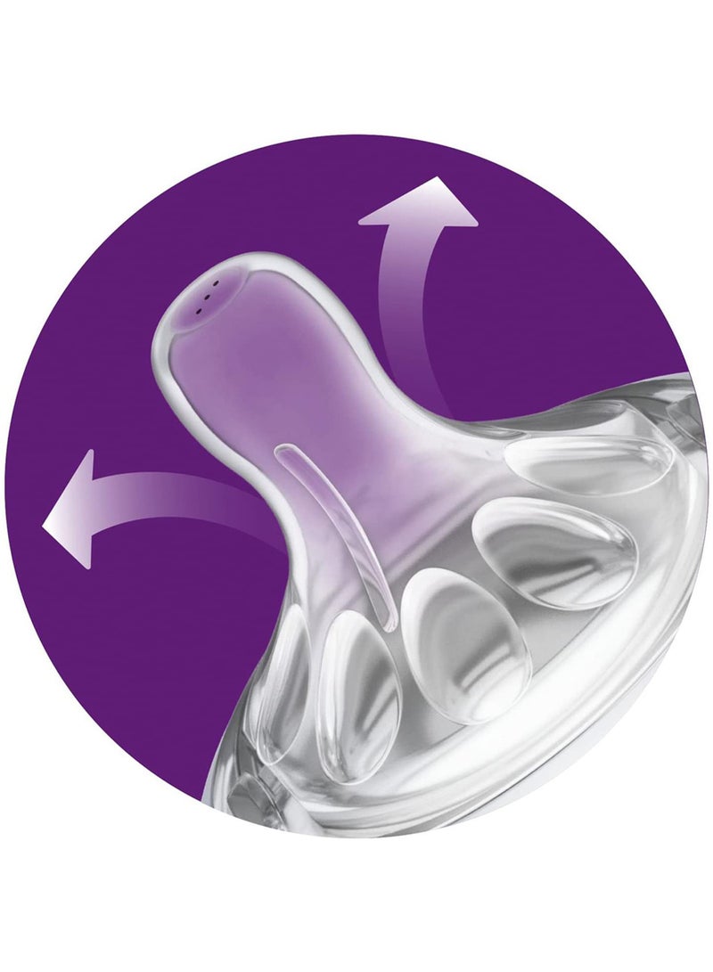 Philips Avent Pack Of 2 Natural 2.0 Feeding Bottle Teats Variable Flow For 3m+, Clear - Image 5