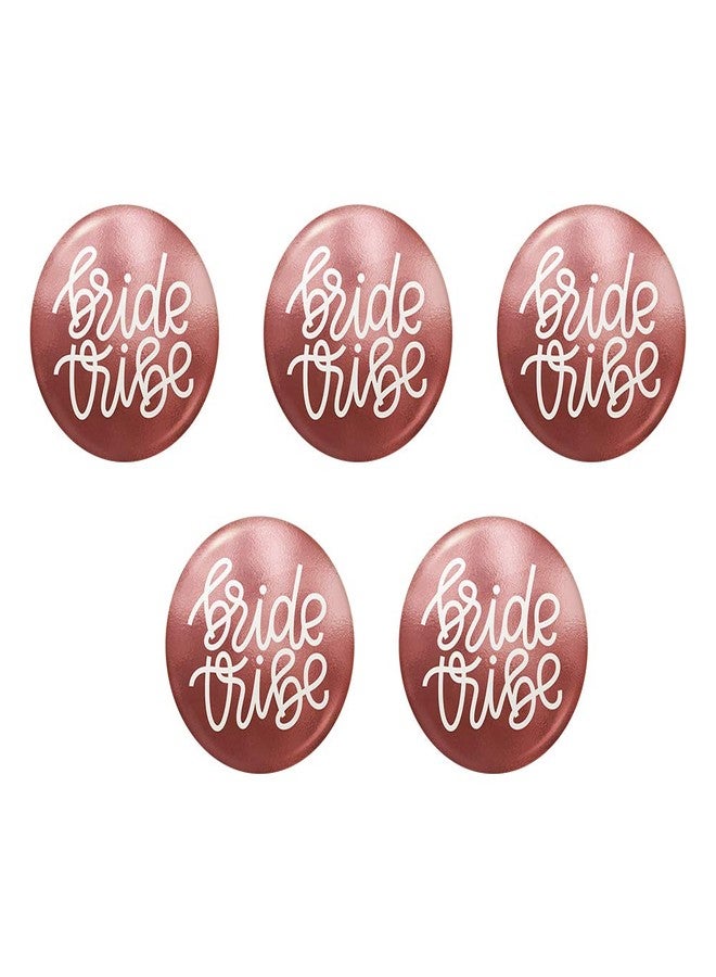 AlterEgo Bride Tribe - Pack of 5 Badges with Safety Pin - Ideal props for wedding, sangeet, bachelorette, spinster, photo booth - can be worn on clothes or tagged on bags as souvenirs (Set of 5) - Image 2