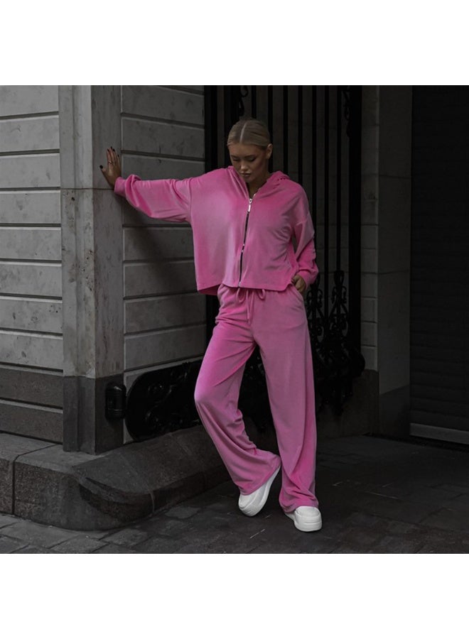 NIBEMINENT Two Piece Sets Women Pant Set Tracksuit Jogger  Sweatshirts Autumn Winter Sports Elastic Waist Streetwear Pants Matching Sets - Image 1