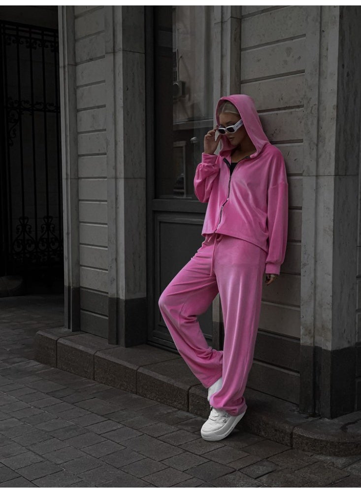 NIBEMINENT Two Piece Sets Women Pant Set Tracksuit Jogger  Sweatshirts Autumn Winter Sports Elastic Waist Streetwear Pants Matching Sets - Image 2