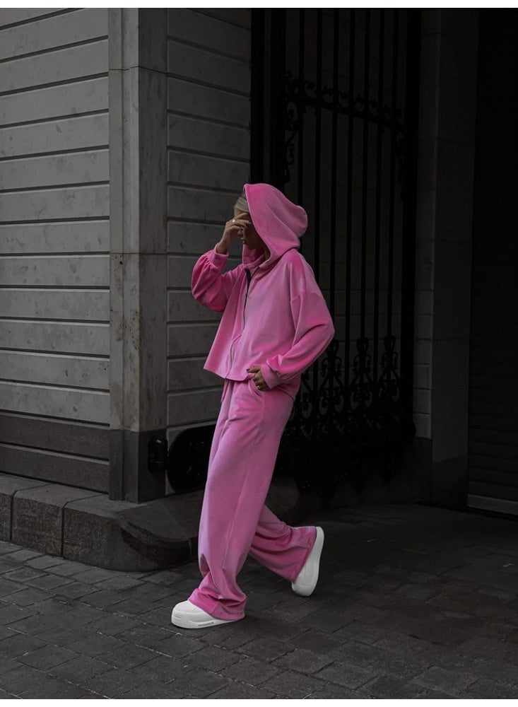 NIBEMINENT Two Piece Sets Women Pant Set Tracksuit Jogger  Sweatshirts Autumn Winter Sports Elastic Waist Streetwear Pants Matching Sets - Image 4