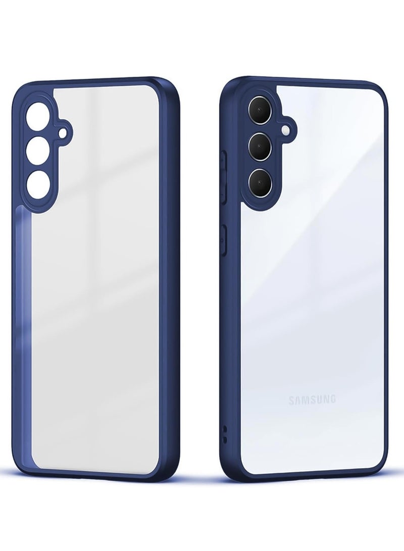 حافظة واقية من الصدمات لهاتف سامسونج جالاكسي A35 سيليكون TPU ممتص للصدمات فائق التحمل وآمن للغاية للكاميرا الحل الأمثل (أزرق)