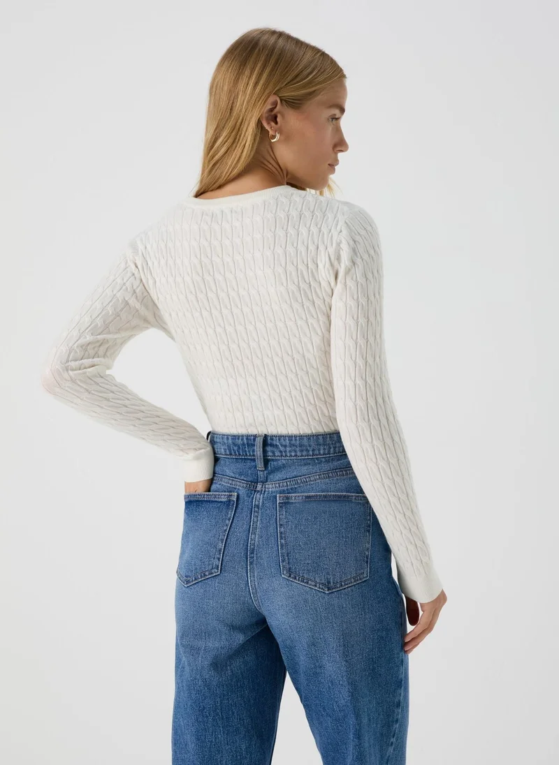 Matalan Cream Baby Cable Jumper