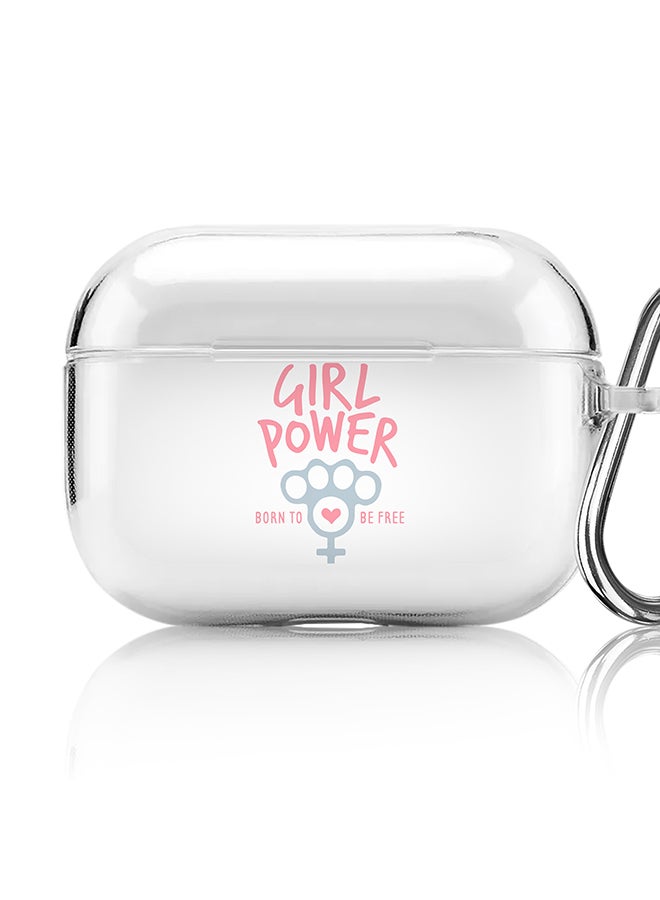 Stylizedd Classic Clear printed Case for Apple AirPods Pro 2nd Generation Thin Transparent Cover [Designed for Apple AirPods Pro 2nd Generation] - Girl Power - Image 1
