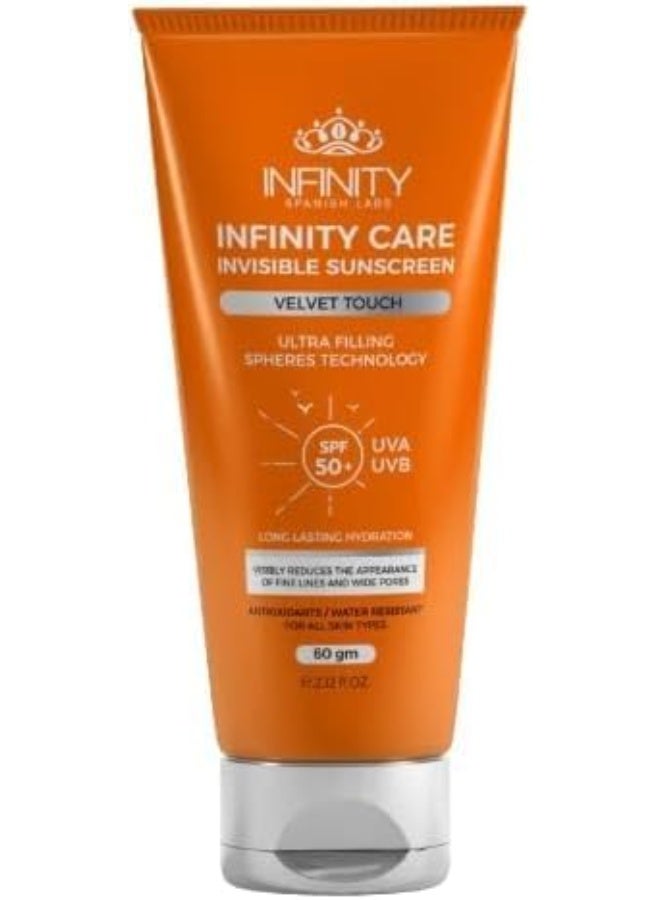 واقي الشمس إنفينيتي كير إنفيزيبل فيلفيت تاتش، عامل حماية من الشمس 50+، 60 غرام