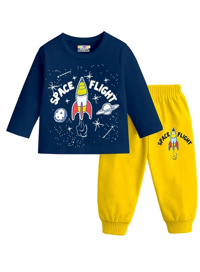 Kuchipoo Baby Boy Regular Fit Cotton T-Shirts and Pyjamas Set (KUC-PSUT-169, 12-18 Months, Multi-Colored) - Image 4