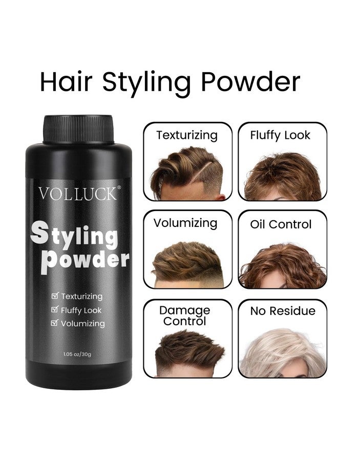 VOLLUCK Hair Styling Powder Texture Powder 1.05Oz Soft & Fluffy Hair Powder, Dust it, No Mess, Hair Volume Powder for Men and Women - Image 2