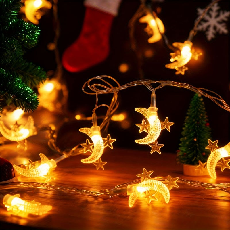 59.06 Inch LED Star And Moon Fairy String Lights For Indoor Garden Party Decoration - Image 4