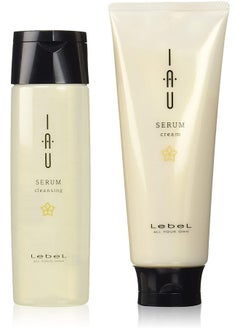 Lebel Lebel Iau Serum Cleansing Hair Shampoo 200Ml & Lebel Iau Serum Cream 200Ml Set (Green Tea Set)  - Image 2