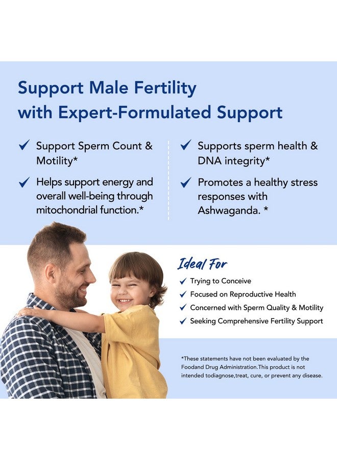 Premom Sperm Fortify - Male Fertility Supplements for Men with KSM-66® Vegan Ashwagandha, CoQ10 as Ubiquinol, Zinc, Selenium&Acetyl-L-carnitine | Supports Sperm Health, Motility & Count - Image 4