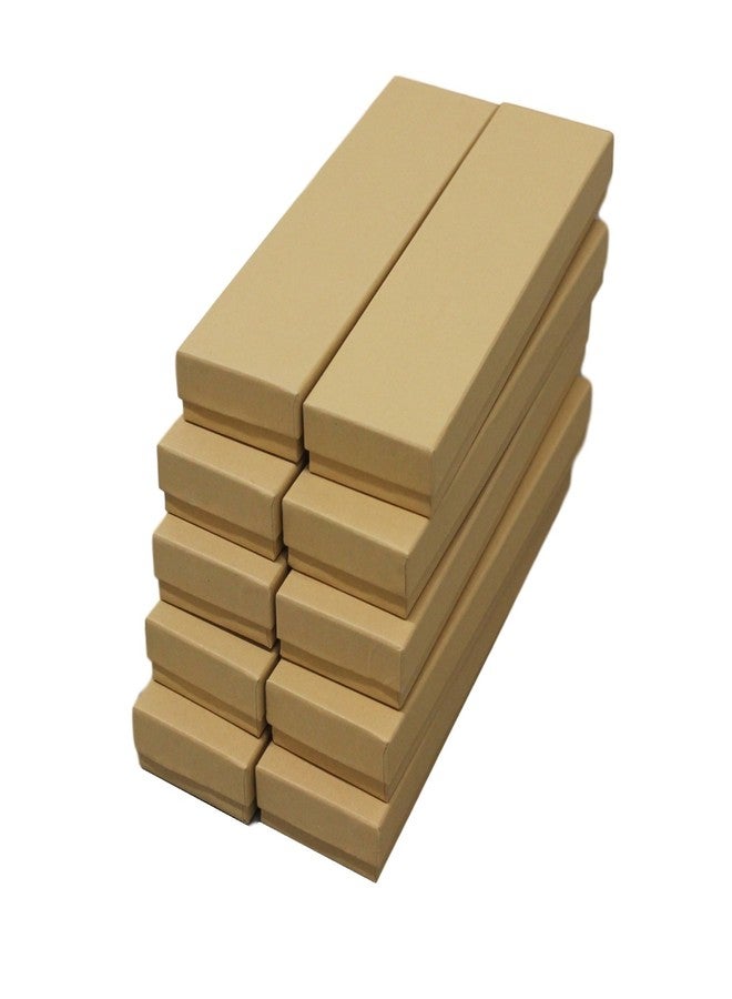 MSC Cotton Filled Jewelry Gift Box (Kraft) 8"x2"x1" lot of 10 / #82 - Image 1