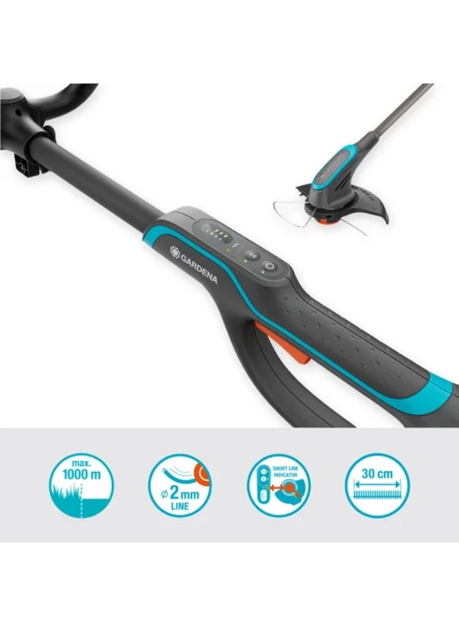 GARDENA- Battery Trimmer PowerTrim 30/18V P4A Ready-To-Use Set - Image 4