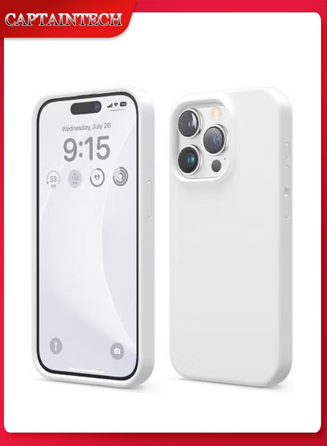 Captaintech iPhone 15 Pro Max Liquid Silicone Case (6.7) - Grade Shockproof Cover with Anti-Scratch Coating u0026 Plush Microfiber Lining | Slim Full-Body Protection - Image 1