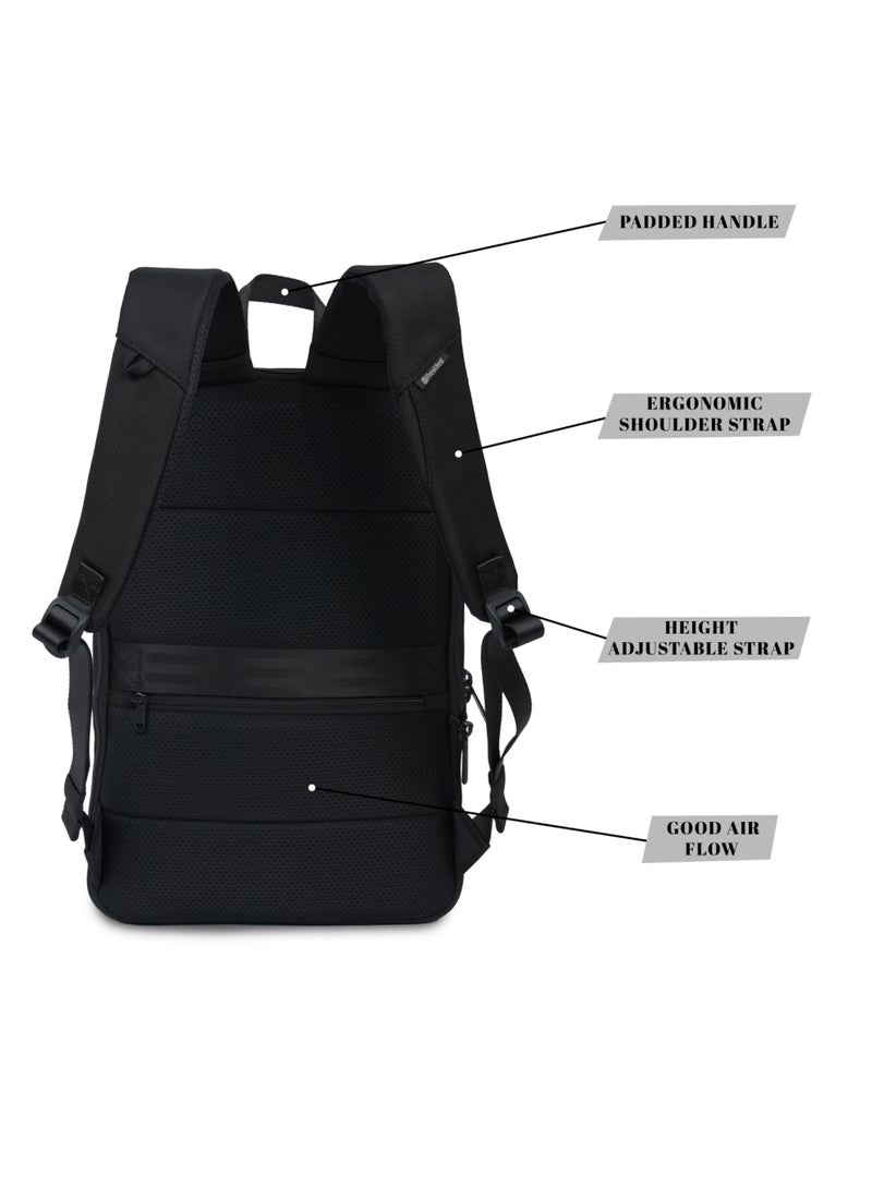 PRESIDENT Unisex slim Backpack durable premium water-resistant shoulder daypack for office business travel college school,( Black ) BPP77115 - Image 2