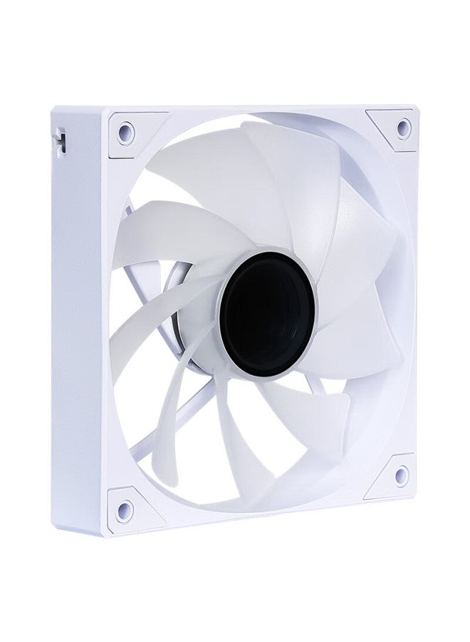Sama Pingtouge V1 Argb Chroma Edition Anti-leaf White 12cm Case Fan, Infinite Mirror Light/mainboard Aura Sync/pwm Speed Control/5v 3pin Multi-fan Daisy-chain - Image 2