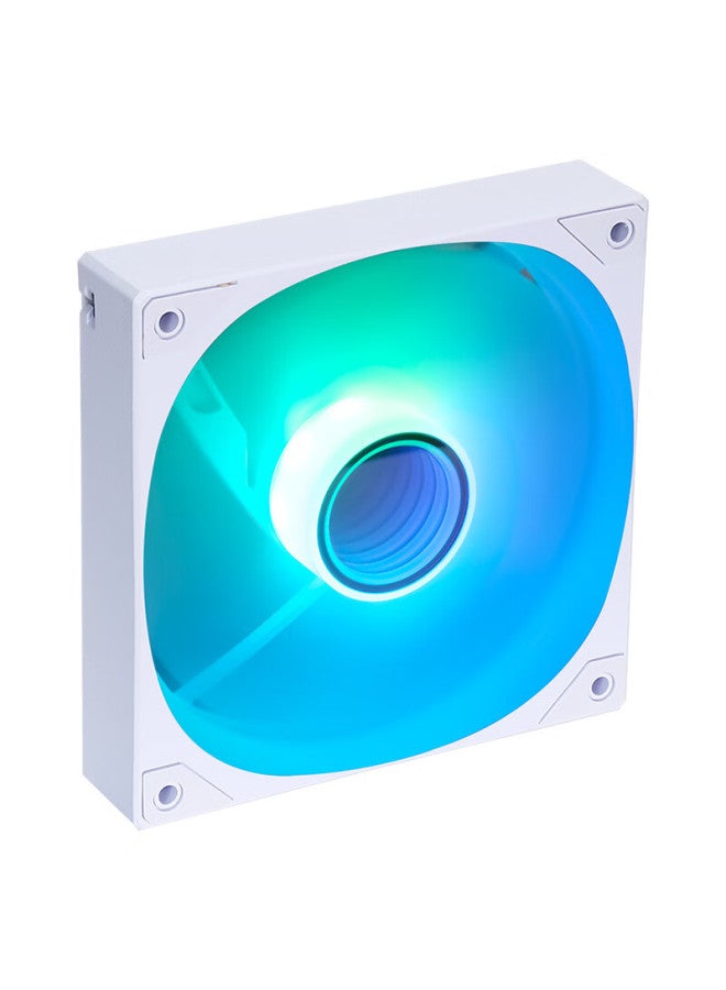 Sama Pingtouge V1 Argb Chroma Edition Anti-leaf White 12cm Case Fan, Infinite Mirror Light/mainboard Aura Sync/pwm Speed Control/5v 3pin Multi-fan Daisy-chain - Image 3