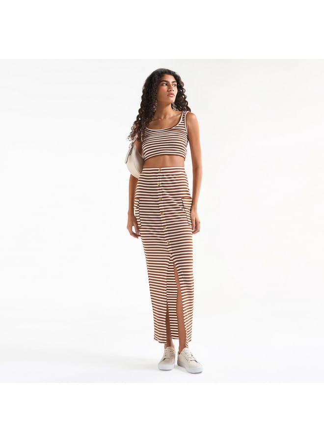 Splash FAV Striped Tank Top with Round Neck  - Image 2