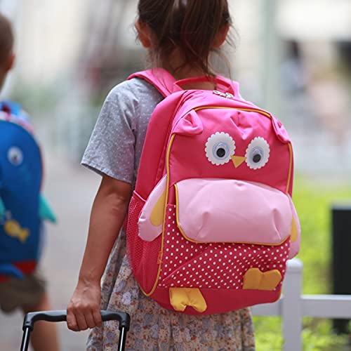 yodo Little Kids School Bag Pre-K Toddler Backpack with Name Tag and Chest Strap, Owl - Image 3