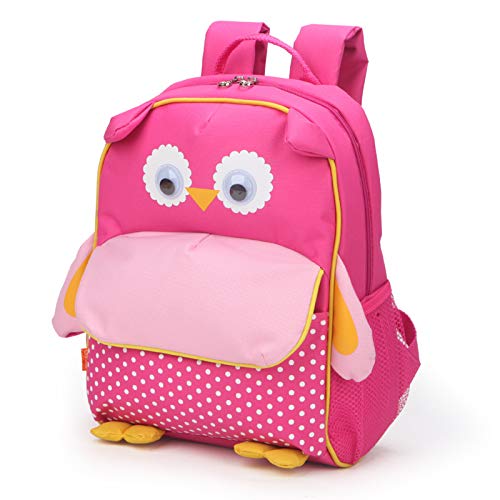 yodo Little Kids School Bag Pre-K Toddler Backpack with Name Tag and Chest Strap, Owl - Image 1