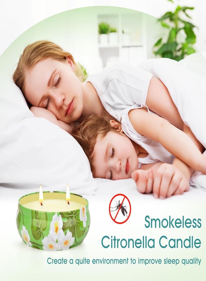 SUPERSUN Citronella Candles Outdoor, 4 Pack Soy Wax Lemongrass Candles, Decorative Jar Scented Candle for Patio Garden Backyard Camping Summer, 240 Hours Burning Time - Image 4