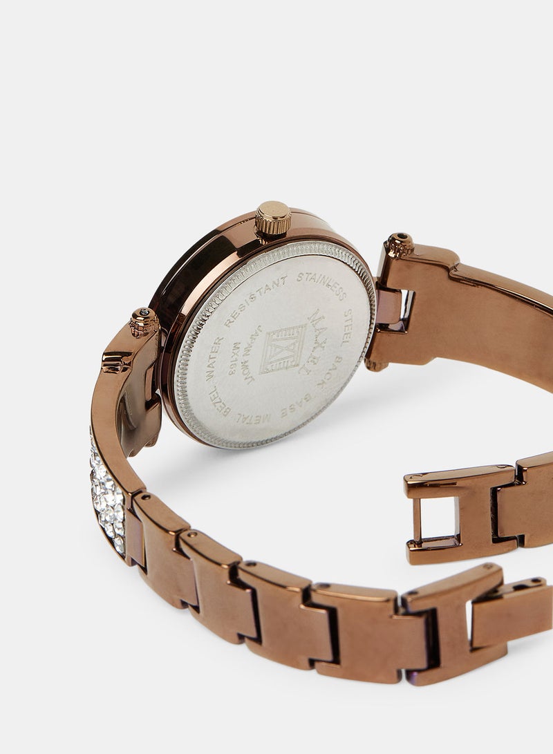 Maxel Classic Quartz Ladies Analog Wrist Watch MX200 - 28mm - Image 4