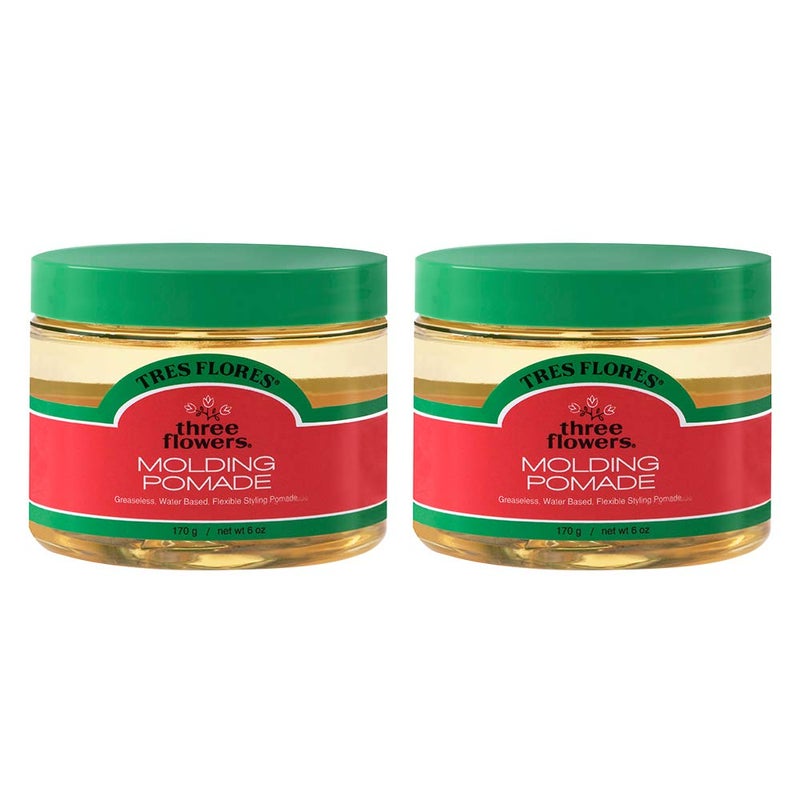 Three Flowers Tres Flores Molding Hair Styling Cream Pomade, For All Hair Types - 6 oz. (2 Pack) - Image 1