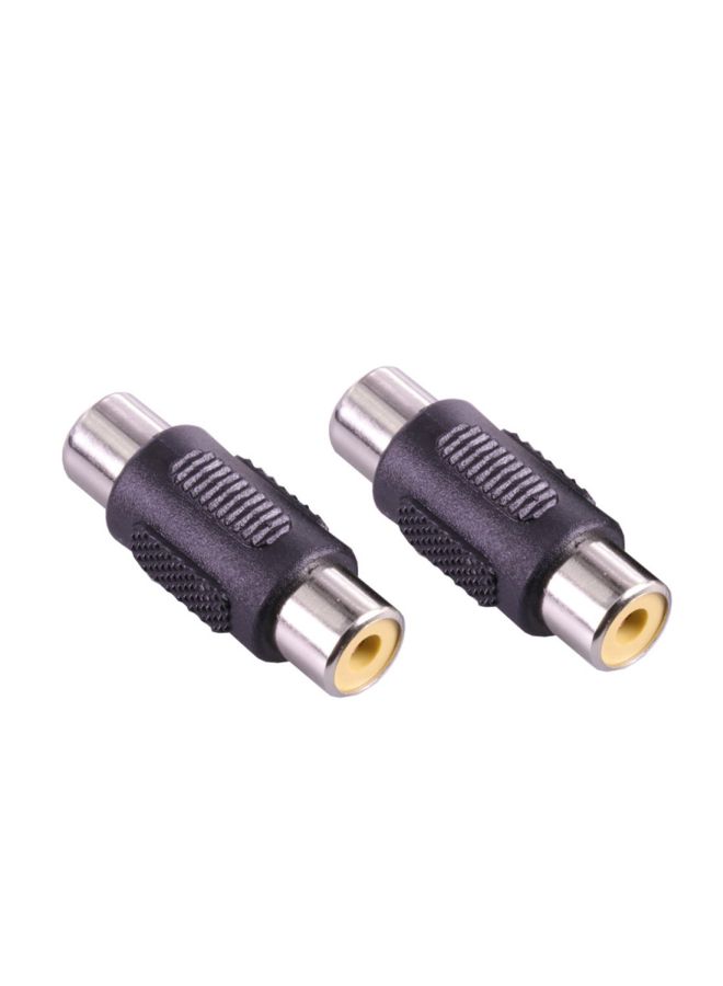 NIBEMINENT 10-Piece RCA Female To Jack Connector Set Black/Silver  - Image 4