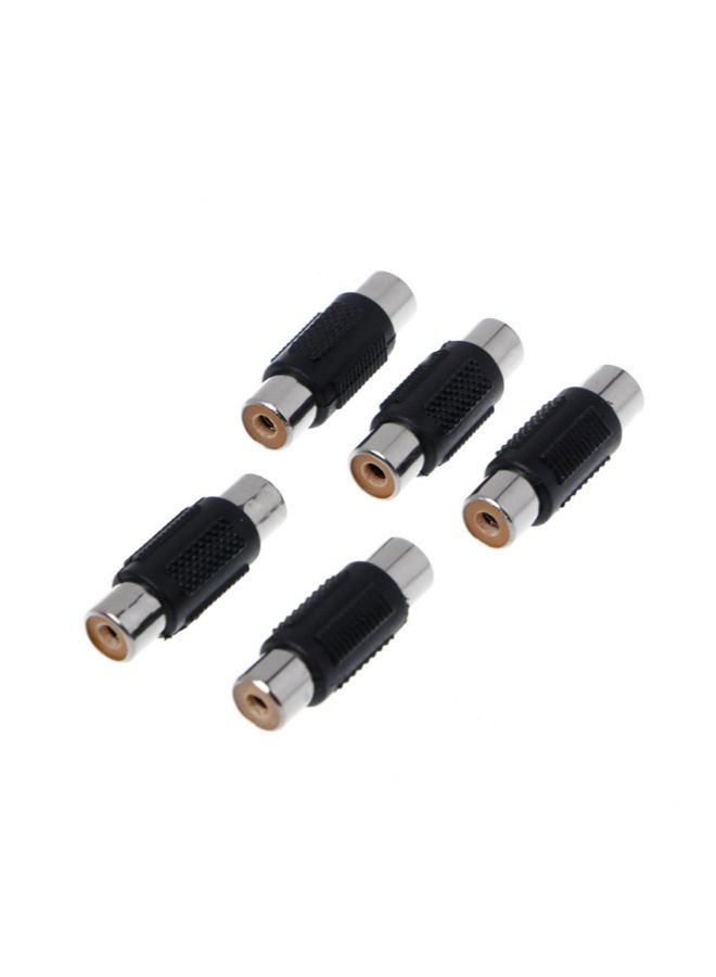 NIBEMINENT 10-Piece RCA Female To Jack Connector Set Black/Silver  - Image 2