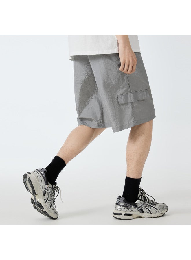 EPTISON Summer National Trend Design Casual Pants - Nylon Metallic Fabric, Splash-proof, Embroidered Men's Shorts - Image 3