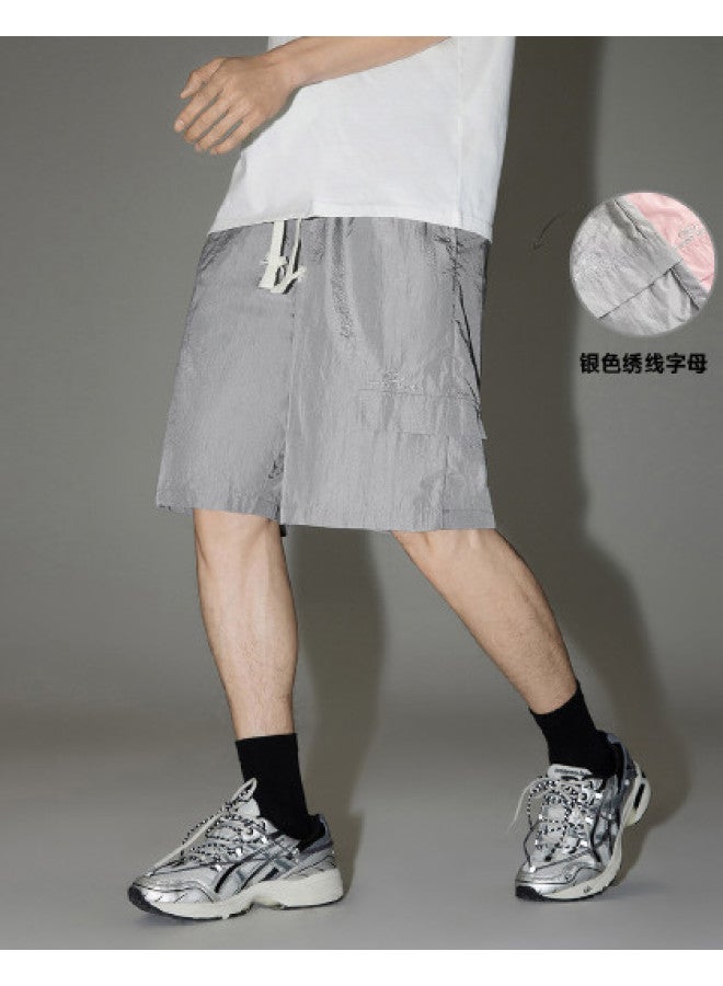 EPTISON Summer National Trend Design Casual Pants - Nylon Metallic Fabric, Splash-proof, Embroidered Men's Shorts - Image 1