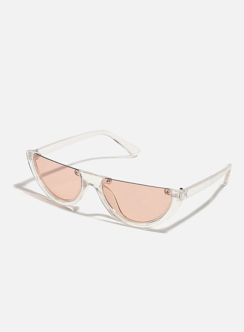 صوص هاوت Cleat Frame Tinted Lens Cat Eye Sunglasses