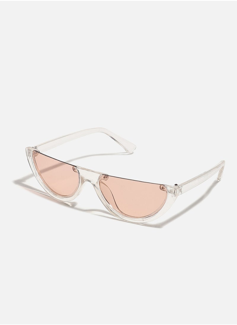 Cleat Frame Tinted Lens Cat Eye Sunglasses