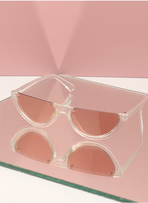 Cleat Frame Tinted Lens Cat Eye Sunglasses