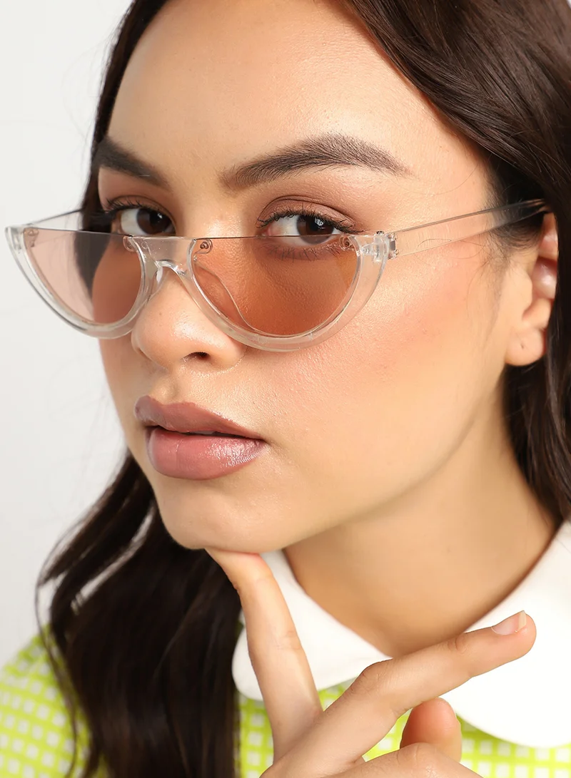 صوص هاوت Cleat Frame Tinted Lens Cat Eye Sunglasses
