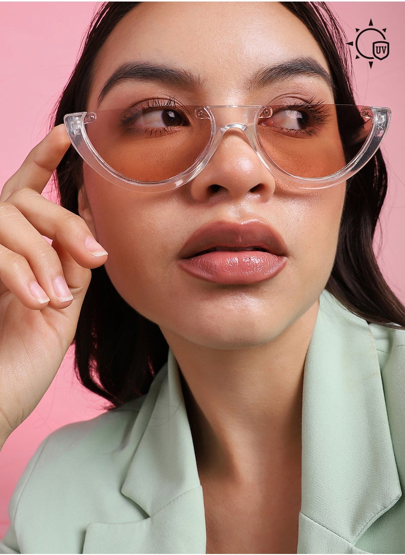 Cleat Frame Tinted Lens Cat Eye Sunglasses