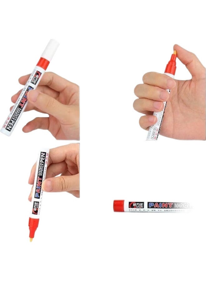 GENVANA Jinwannian 2Mm Paint Marker [Shake For Venting], Gold, 10-Pack, Signature Pen, Marker, Highlighter, Touch-Up Pen, Graffiti Pen, Tire Pen, G-0971 - Image 2