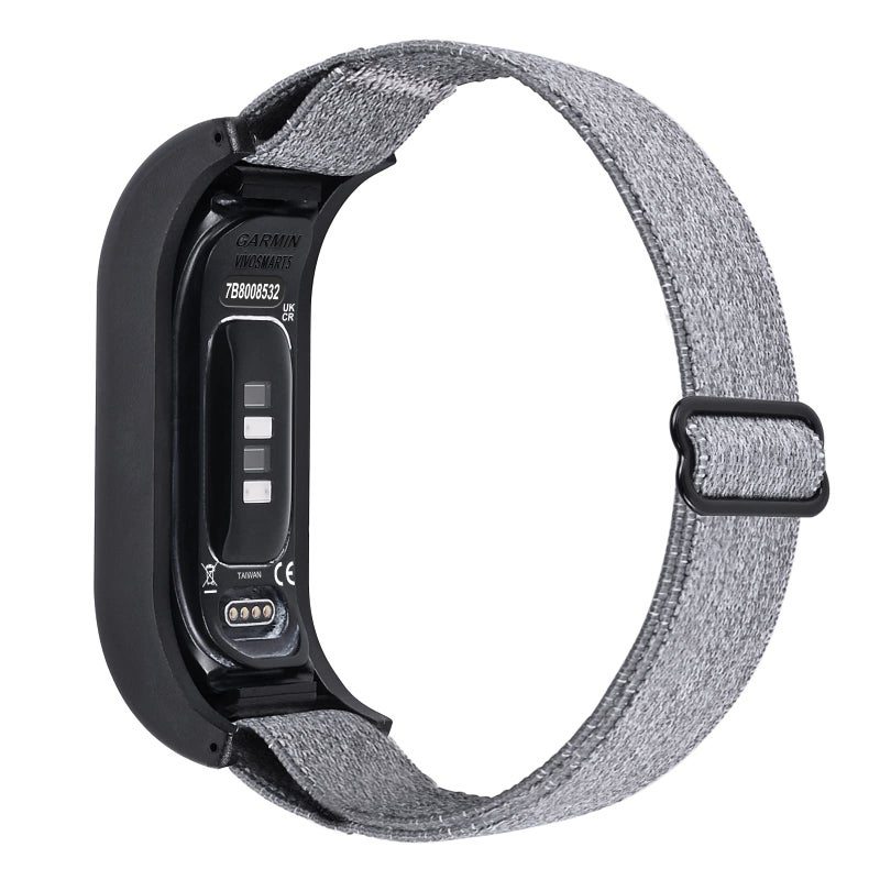 سي2دي جوي نطاقات نايلون مرنة C2D Joy متوافقة مع نطاقات استبدال Garmin Vivosmart 5 مع غرام الحالات الرمادية - Image 1