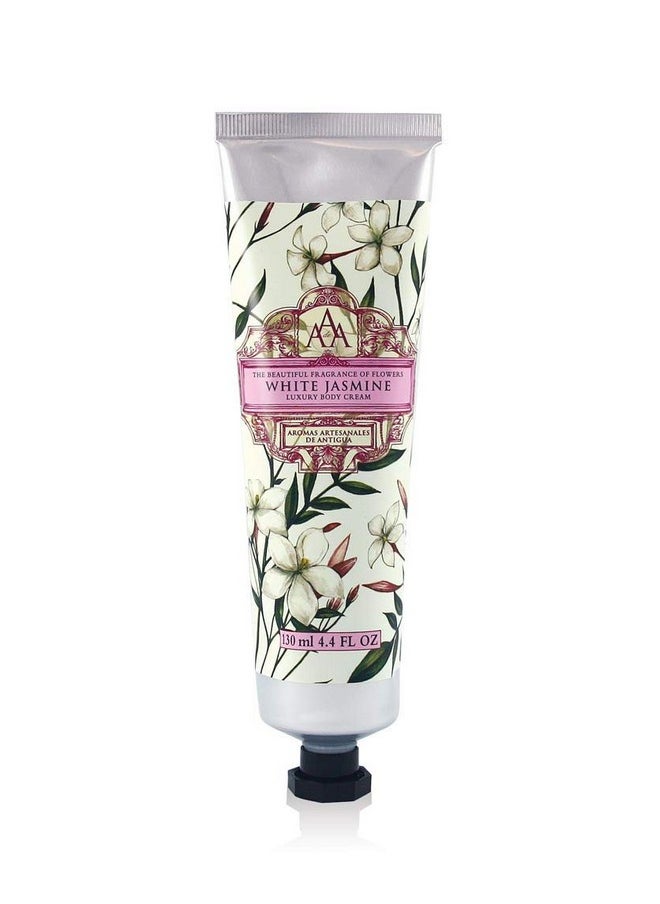 AAA DE AROMAS ARTESANALES DE ANTIGUA - AAA Floral - Luxury Body Cream - White Jasmine - Enriched with Shea Butter - 130 ml / 4.4 fl oz - Image 1