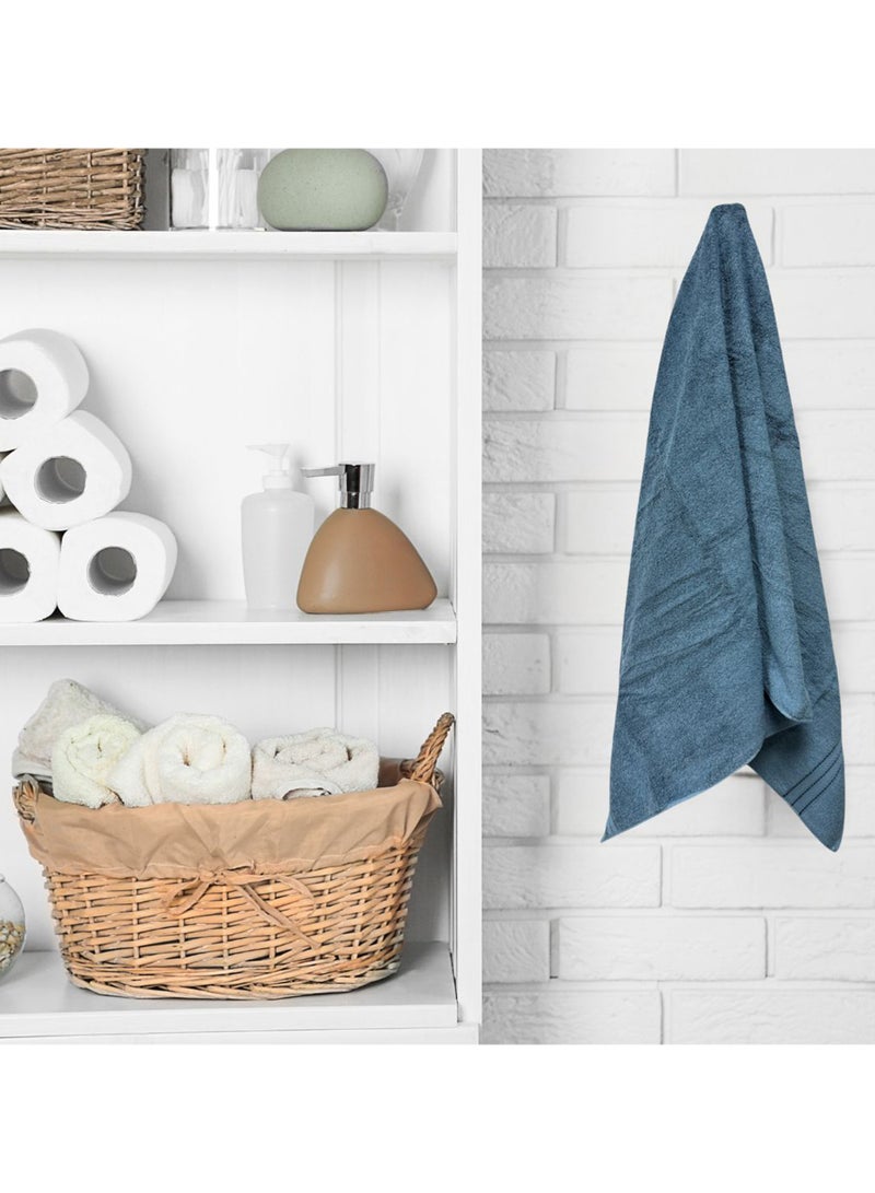 KASSINO Kassino Jumbo Hand Towel (6 Pack, 45x70 cm) - 580 GSM Large Hand Towels,100% Combed Cotton, Soft & Quick-Dry Towels, Highly Absorbent, Double Stitched Hotel Quality Towels | China Blue  - Image 4