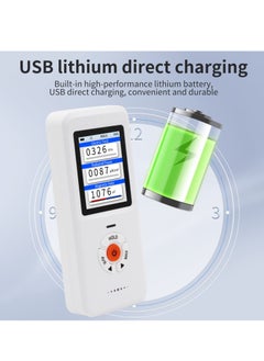KASTWAVE عداد EMF متعدد الاختبارات، كاشف إشعاع محمول باليد، قارئ غاوس، جهاز كشف إشعاع المجال الكهرومغناطيسي الرقمي/الرسومي 3 في 1 للإشعاعات EF/RF/MF، للمنزل، المكتب، الهواء الطلق، تفتيش EMF  - Image 4